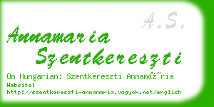 annamaria szentkereszti business card